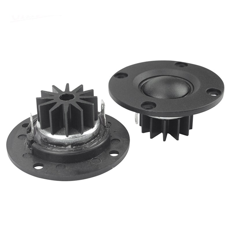 Tweeter Speaker 6 Ohm 30W Hifi Soft Dome Silk Film Treble Loudspeaker Neodymium Toothed Heat Sink 2Pcs