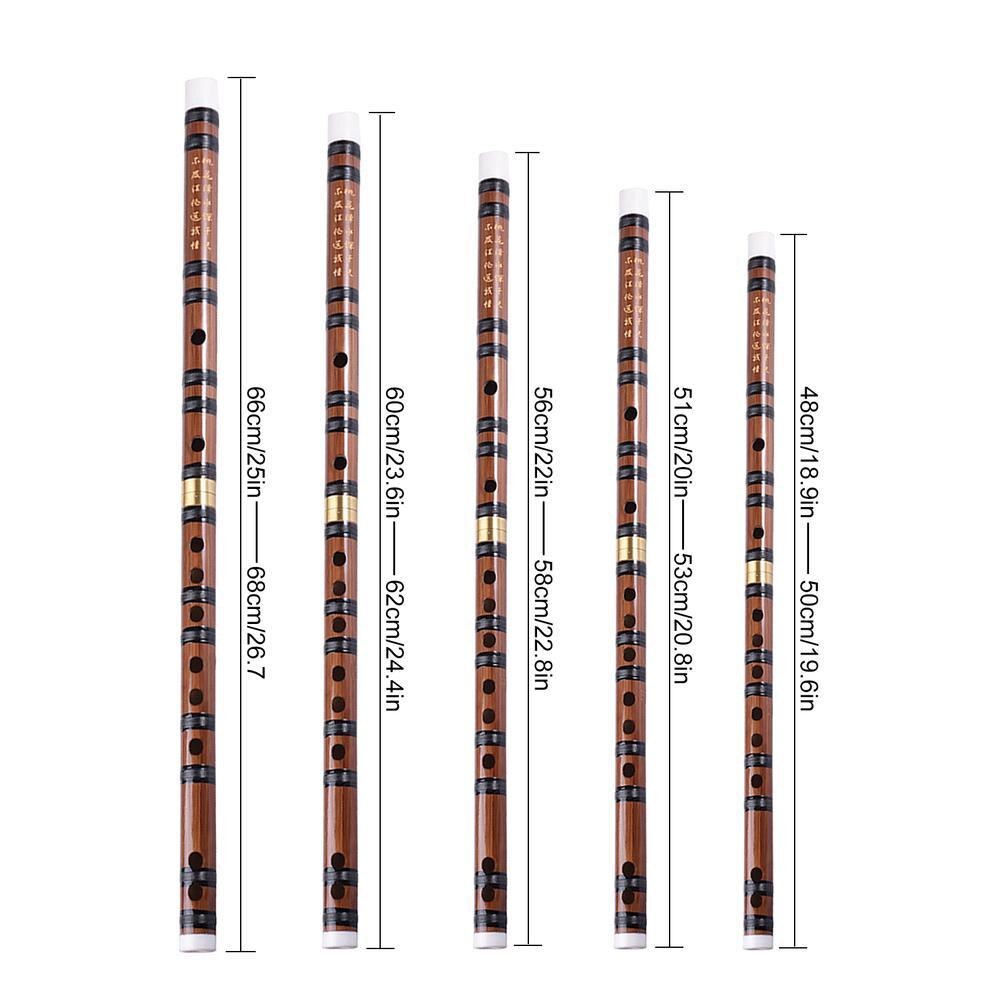 Flauta de bambú Dizi para principiantes, instrumento Musical tradicional chino de , Color madera, CD EFG, llave transversal