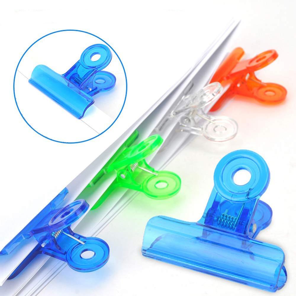 Plastic Food Chip Bag Clips Colored Colorful Binder Hinge Paper Clamps For Art Crafts Home Kitchen Office Teaching Useage