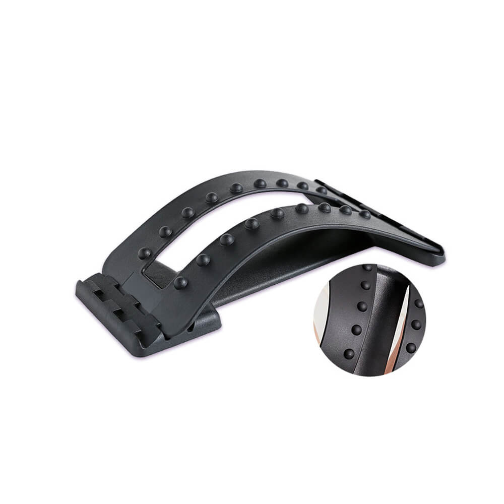 Appareil de massage lombaire, équipement d'étirement du dos, soulagement de la douleur sciatique, Support de Relaxation de la colonne vertébrale, outils de Fitness, régulation à 3 vitesses: Standard-Black