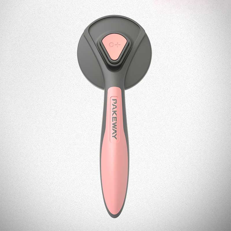 Huisdierhaarverwijdering naaldkam borstel katten hond vlooienkam automatische haarborstel trimmer huisdieraccessoires: Roze