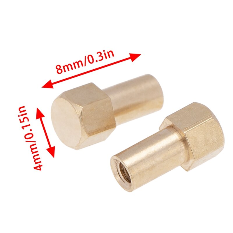 4Pcs 4mm Widen Brass Wheel Hex Extended Adapter Upgrade Parts for 1/24 RC Crawler Axial SCX24 90081 AXI00002 Accessories