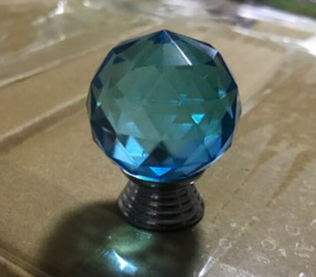 Rund 30mm diamant kristall glasdörr lådskåp garderob draghandtag rattar möbelhandtag: 3