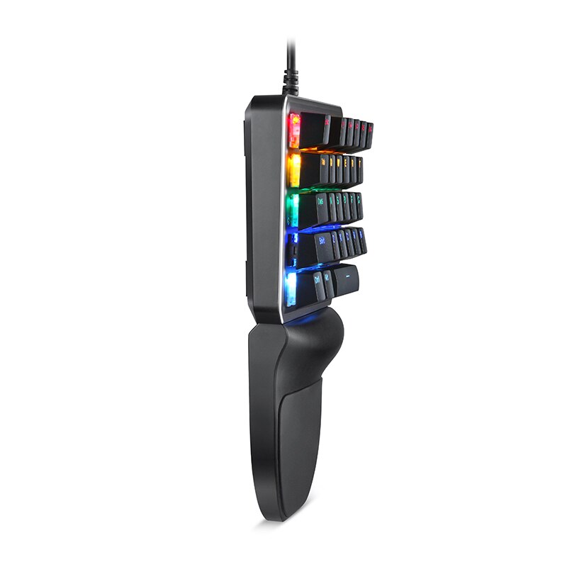 Original Motospeed K27 One-Handed Mechanical Gaming keyboard RGB Backlight USB Wired Mini Keyboard for PS4 Xbox Computer gamer