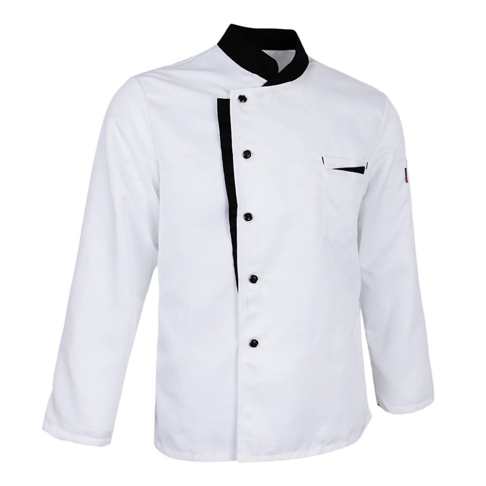 Långärmad kock jacka kappa hotell servitörer kök uniform toppar vit röd svart restaurang arbetskläder uniform