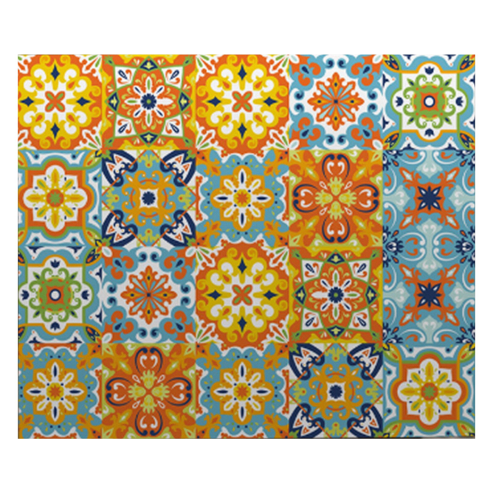 Morocco Bathroom Self Adhesive Mosaic Tile Sticker Waterproof Kitchen Backsplash Wall Sticker Home Decoration DIY Nordic Modern: Blue