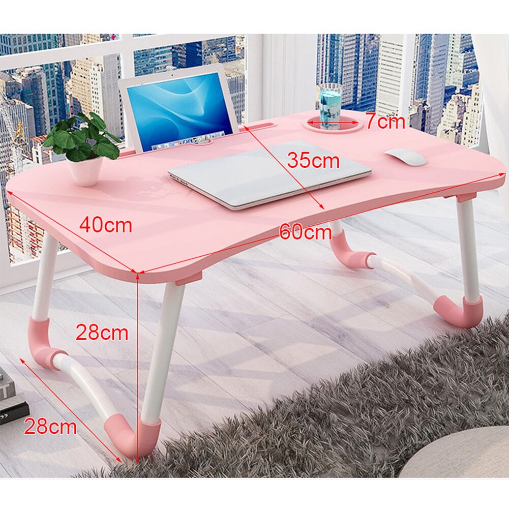 Mesa de estudio escritorio portátil plegable portátil soporte de mesa comer estudiar en la cama sofá ranura plegable escritorio de la computadora