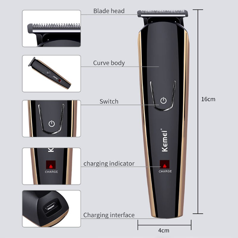 5 In 1 Hair Trimmer Personal Care Kit Rechargeable Nose & Hair & Beard Trimmer Multi-functional Male Electric Hair Clipper