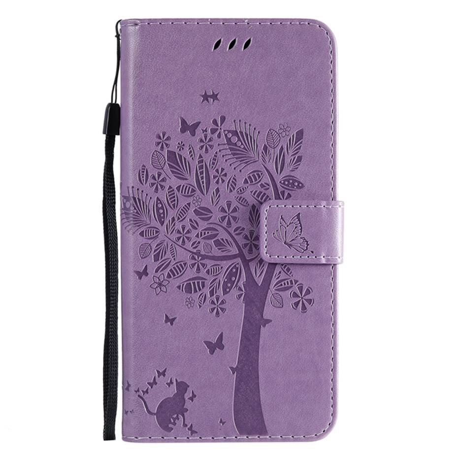 Redmi 9 hoesje siliconen tpu leren portemonnee flip case voor xiaomi redmi 9 hoesje telefoonhoesje voor xiaomi redmi 9 hoesje funda: Lichtpaars