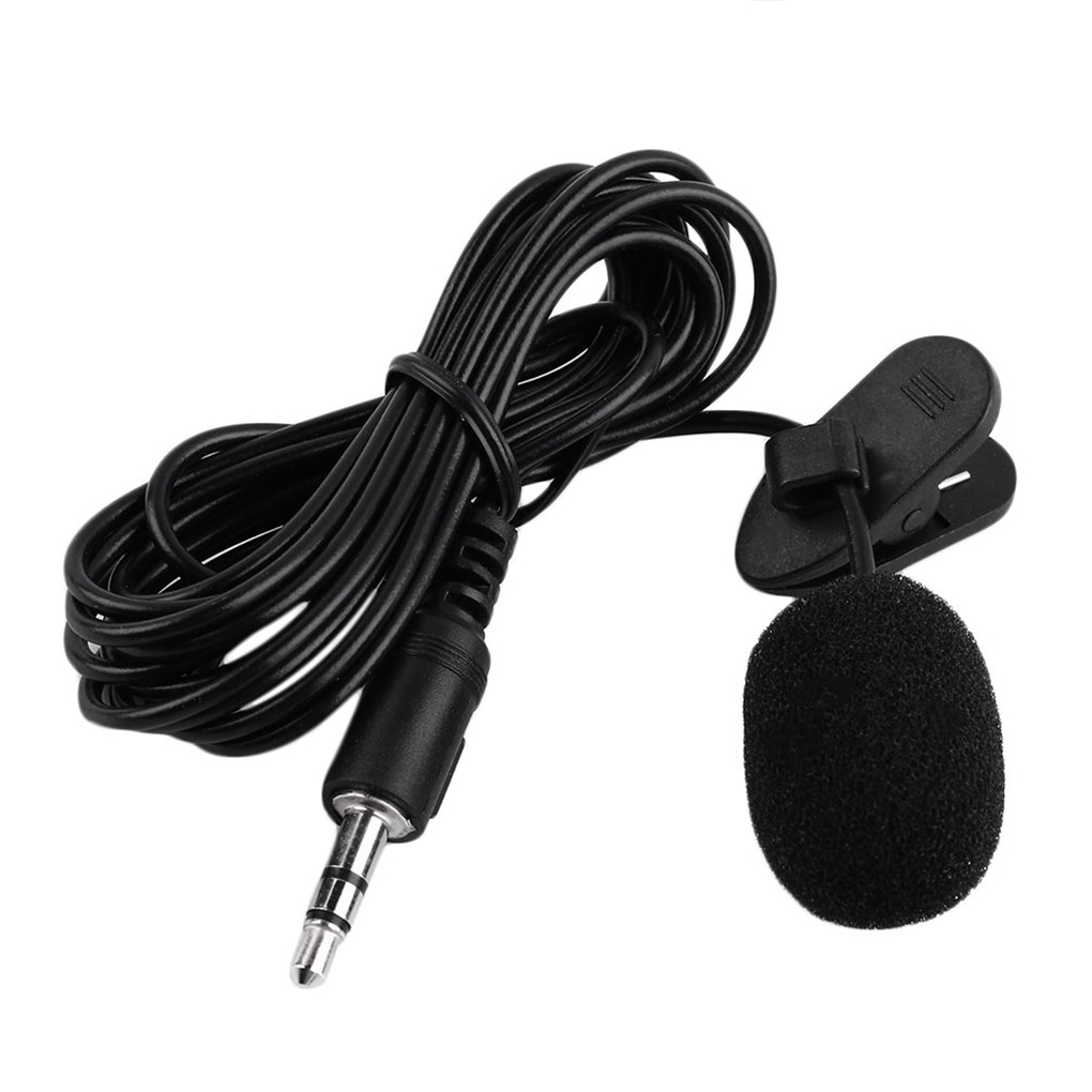 Externe 3.5 Mm Handsfree Draagbare Mini Bedrade Kraag Clip Revers Lavalier Microfoon Voor Laptop Pc Lound Speaker