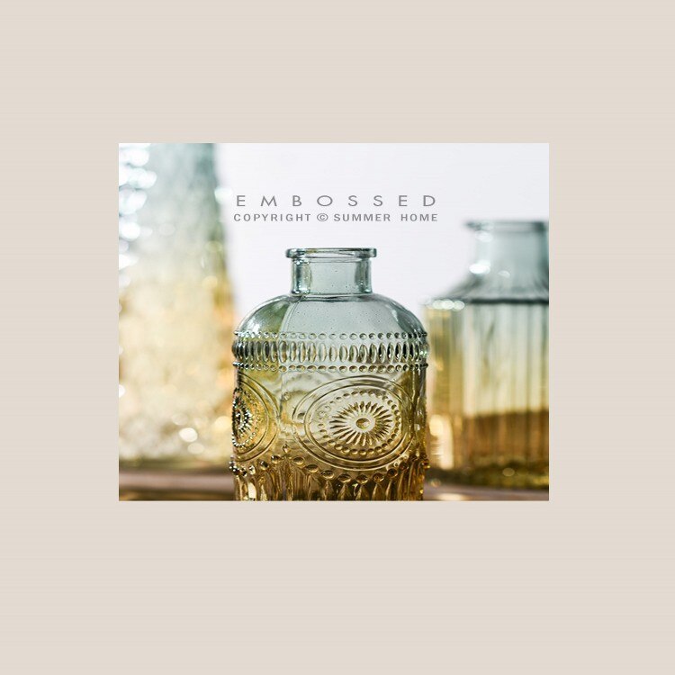 Europäischen Hipster Geprägte transparent Glas Vase Wohnzimmer Blume Hause Dekoration Vasen Für HäNutzer Blumen Hochzeit Dekoration