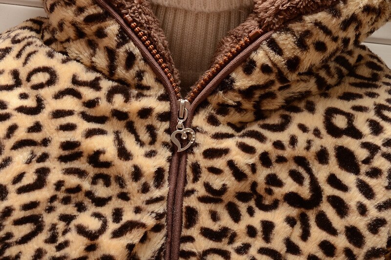 Piger jakker vinter varm frakke baby piger leopard print overtøj newborn casual toppe børn piger parka