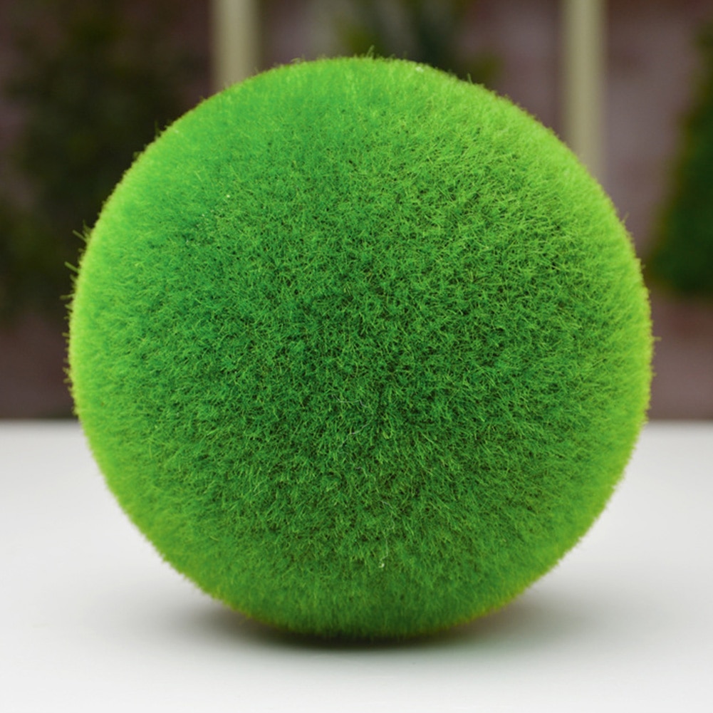 Bolas de musgo Artificial para decoración de jardín, plantas verdes, en casa, decoración de boda, adornos de musgo, accesorios de fotografía, 1 ud.