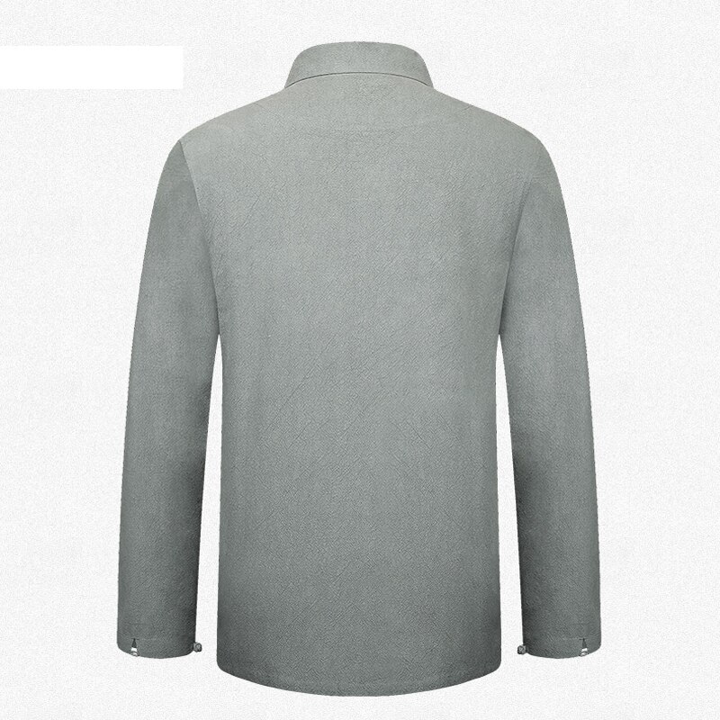 Gråt mærke traditionelle kinesiske mænd & #39 ;s bomuld linned coil knap jakker frakker ml xl xxl 3xl mtj 2015024