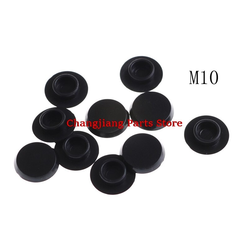 10PCS M5-24 Practical Black Hex Socket Fasteners Screws Covers Caps Allen Bolt Screw Nut Round Head Cover Cap Protector: M10