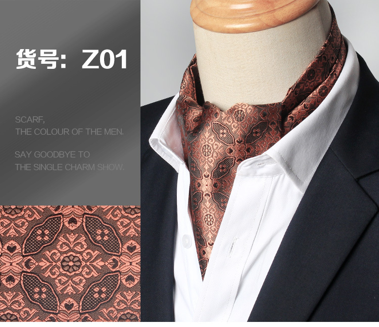 Hommes Vintage Polka Dot Wedding Formal Craings.com Ascot Scrunch Self Style, Gentleman Polyester, InjPaisley Neck, fraîchement