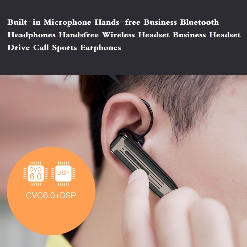 Latest CVC6 Noise Canceling Bluetooth Headset 5.0 wireless Headphones Handsfree Business Earphones with Mic for smart phone