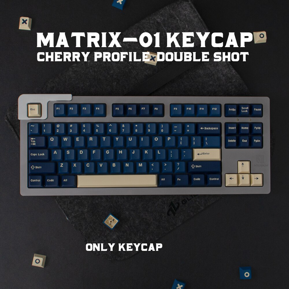 192 teclas GMK Clones matrix-01, teclas de perfil Cherry, doble disparo para teclado mecánico 1.75U 2U Shif ISO Enter Key