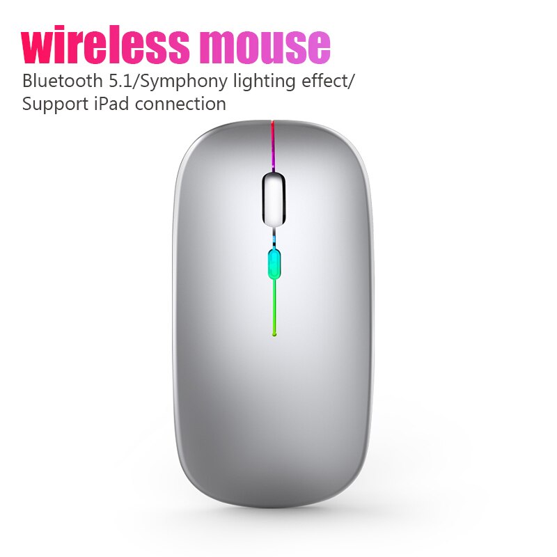 Wireless Mouse Bluetooth RGB Rechargeable Mouse LED Silent Mause LED Backlit Ergonomic Computer Gaming Mice For PC Laptop