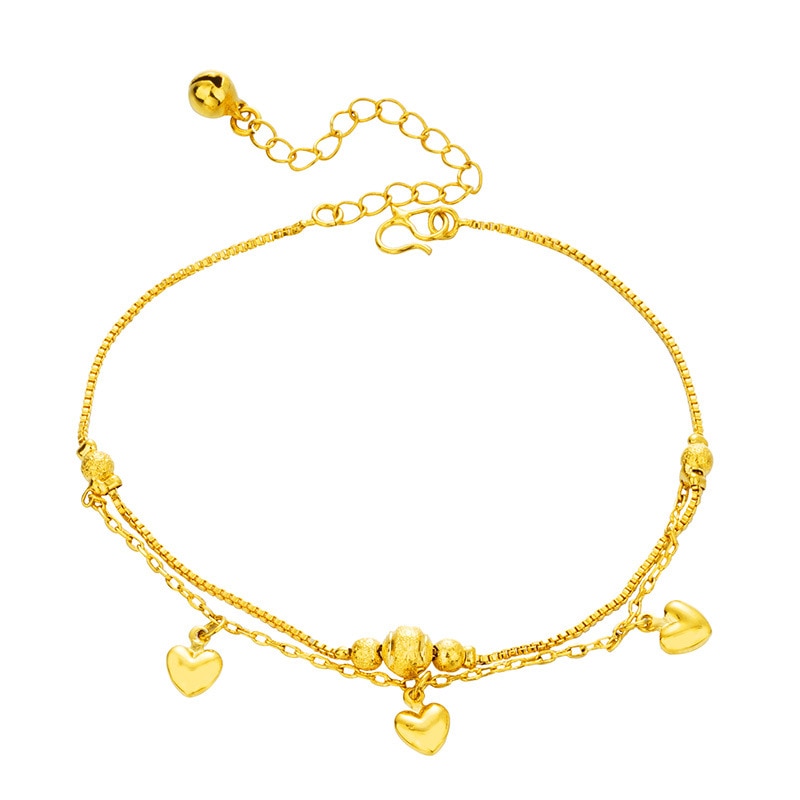 Women Gril Tassel Chain heart shape Gold Metal Chain Anklet Ankle Bracelet Foot Chain Jewelry Beach Anklet