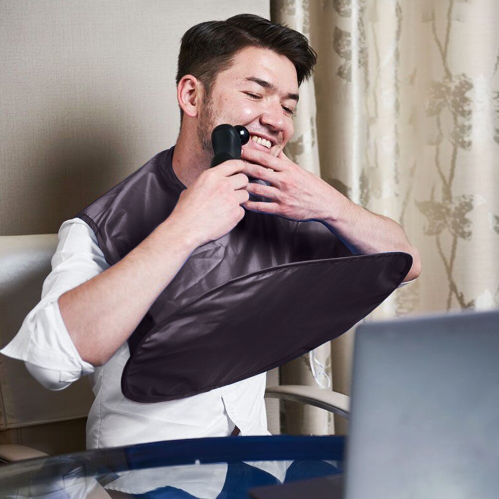 Portable Foldable Beard Shaving Cloth Waterproof Barber Wrap Haircut Cloak Hair Cutting Cape Home DIY Men Beard Shaving Wrap