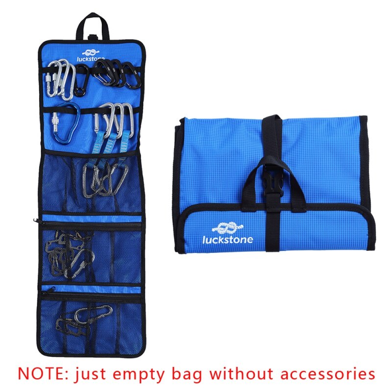 Multifunctional Folding Climbing Rock Quickdraw Sling Carabiner Hook Gear Climbing Wall Equipment Collection Arrange Bag