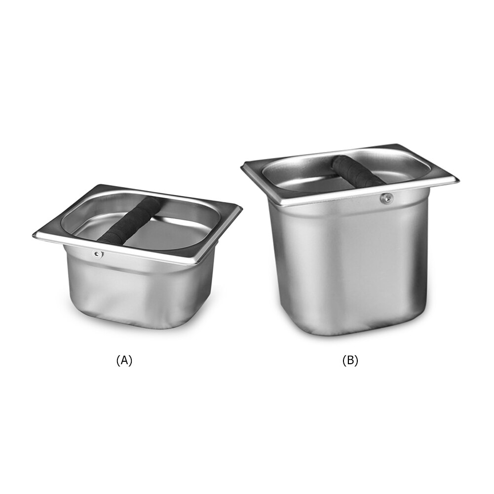 Caja portátil de acero inoxidable para residuos de café en polvo, contenedor de reciclaje de café molido para el hogar