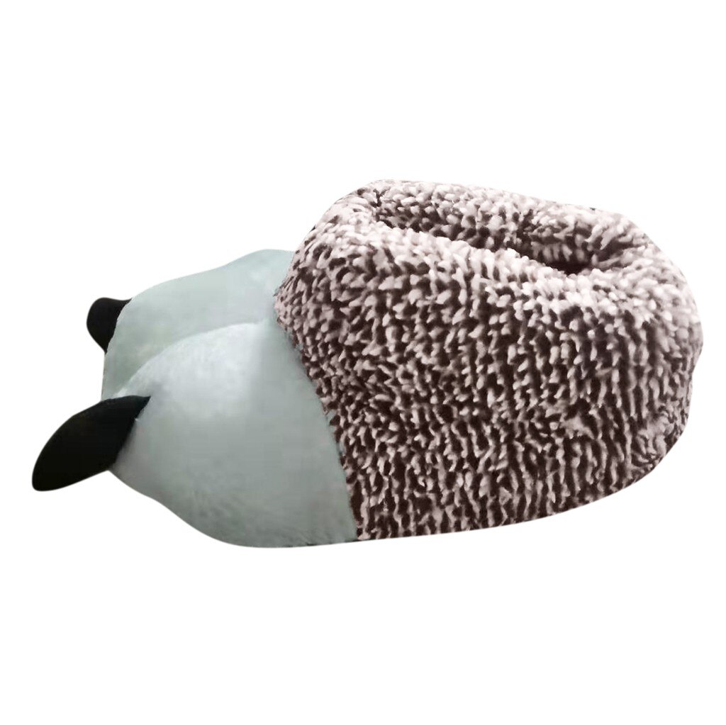 Winter Warm Soft Indoor Floor Funny Slippers Women Men Children Shoes Paw Animal Christmas Monster Dinosaur Claw Plush Home: Gray 44