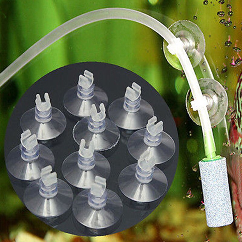 10pcs Aquarium Sucker Suction Cup for 4mm Air Line Pipe Tube Wire Holder Used Sucker for Glass Surface Fish Supples