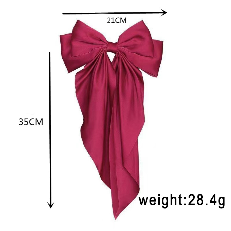 Pinza para el pelo con lazo de gasa para mujer, pasadores de horquilla con lazo grande para niña, Clip para cola de caballo de Color sólido, accesorios para el cabello,