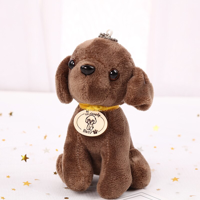 Pluche Key Bag Hanger Pop Hond Speelgoed Mini Meisje Hart Puppy Meisje Bruiloft Gooien Ragdoll Activiteit: Dark Brown