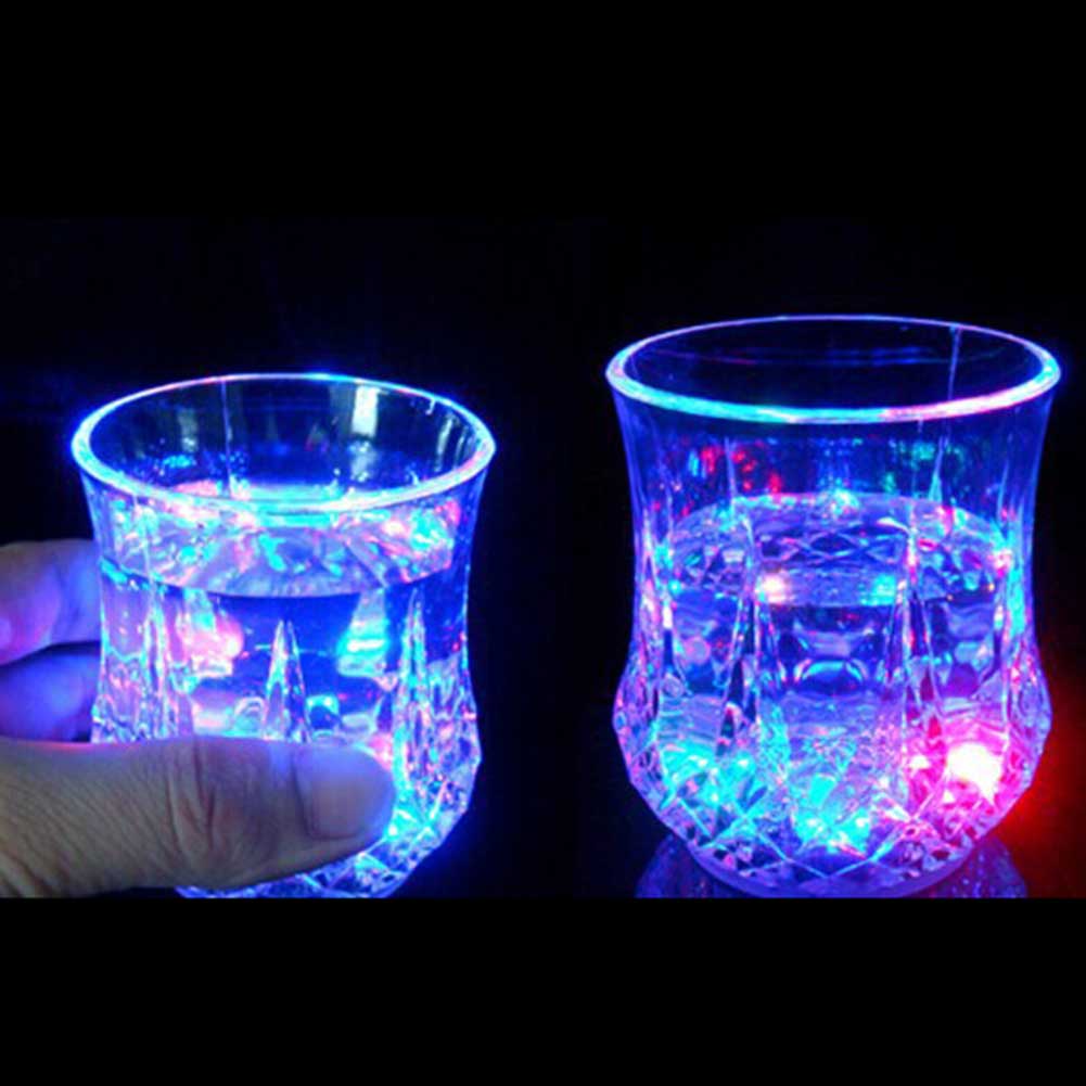 Glødende glas kop vand aktiveret lys op vand kaffe krus til bar klub julefest forsyninger  qp2