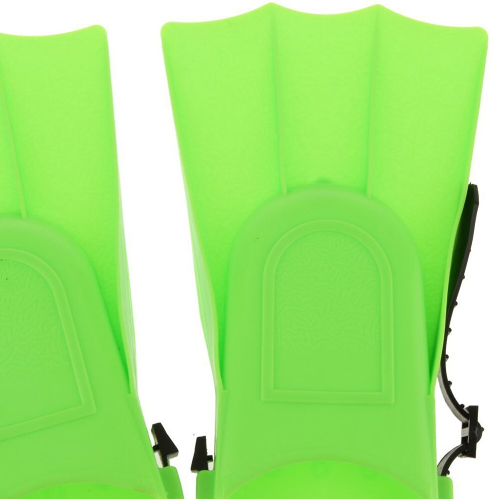 Kids Adjustable Flippers Fins Swimming Diving Learning Tools (Green)
