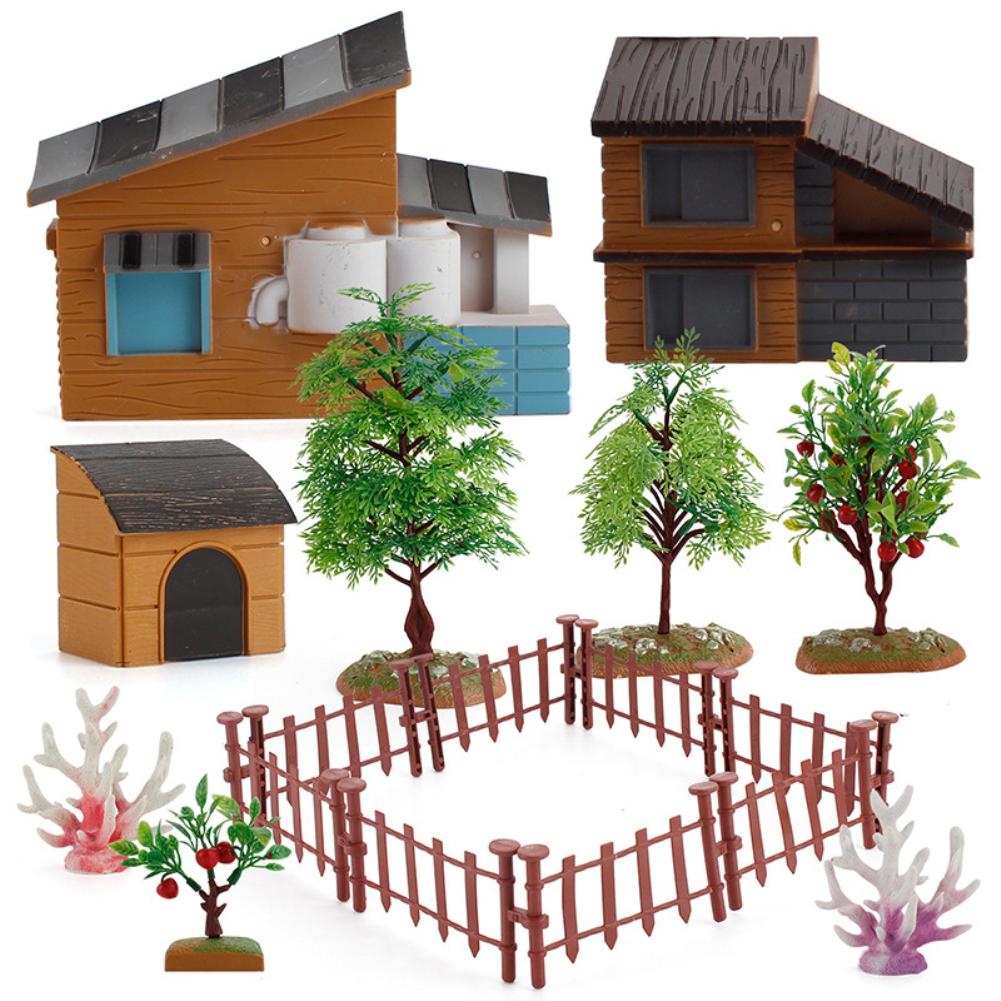 1Set Desktop Scene Decoraties Simulatie Micro-Landschap Model Verwijderbare Decoratie Speelgoed Voor Kinderen Diy Accessoires