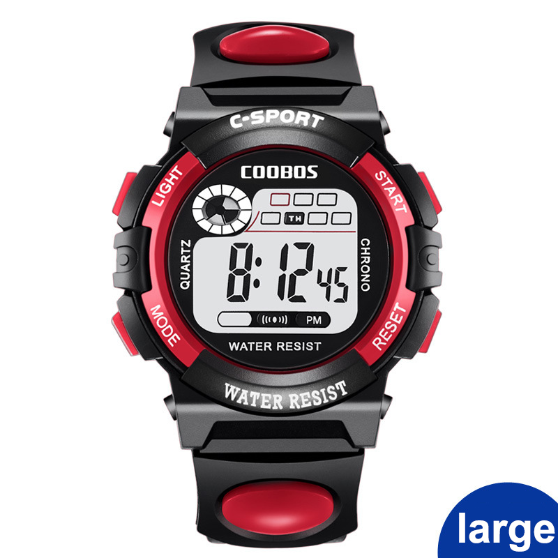 Dameshorloges sport digitaal horloge damesjurken rubberen led-display klok waterdichte polshorloges montre femme: 0118rl