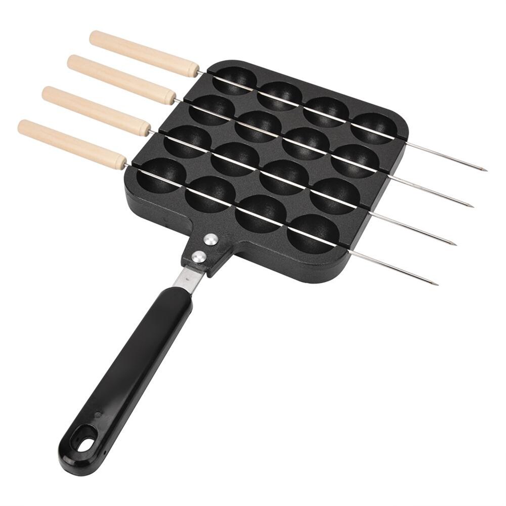 16 Holes Aluminum Alloy Non-Stick Takoyaki Pan Plate Takoyaki Maker Octopus Small Balls Baking Pan Home Cooking Baking Tool