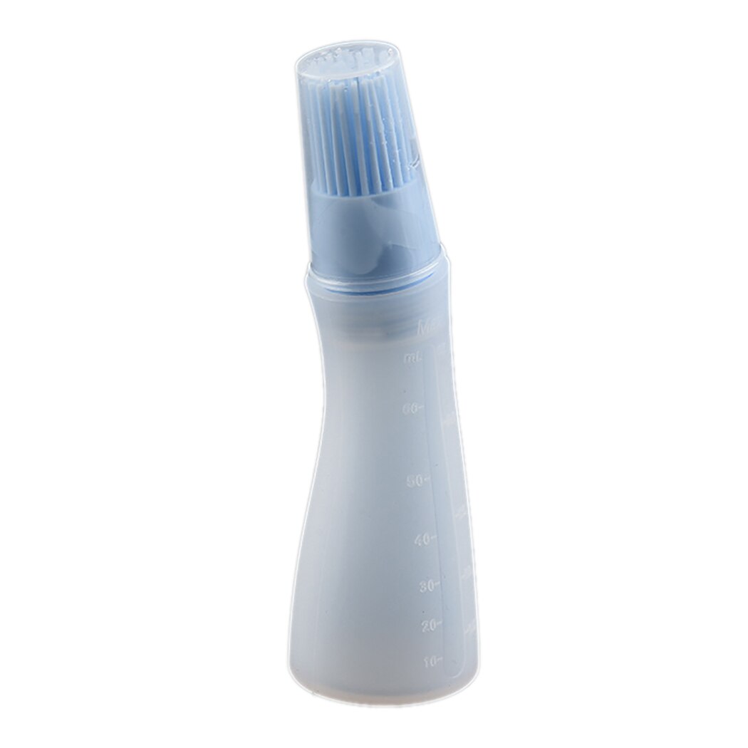 Oil Bottle Brush With Lid Silicone Basting Brush Oil Dispenser Brush Grill Baking Cooking Tool Barbecue Brush Kitchen Gadgets: 6