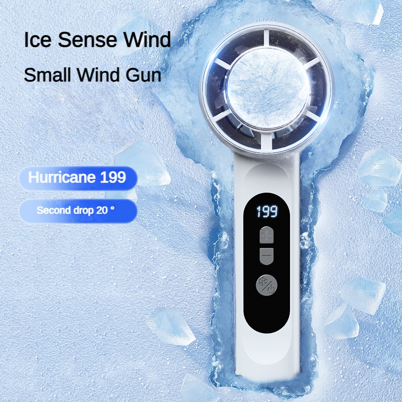 Handhållen bärbar fläkt med 199- hastigheter, skrivbordsfläkt med usb-kylning, kylfläkt med led-display för hemmakontor, resor