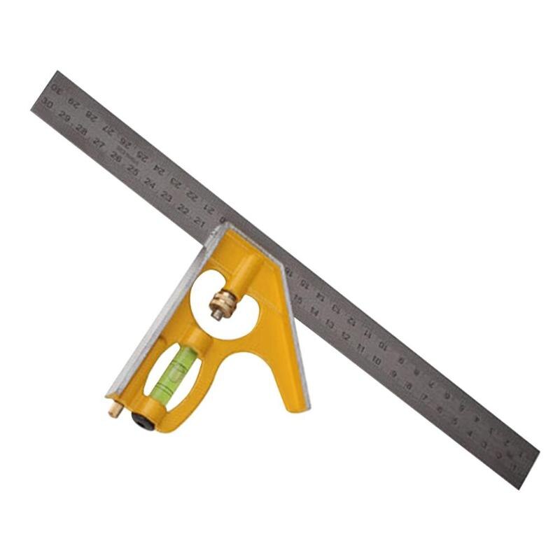 0-180 Graden Verstelbare Multi-functie Roestvrij Staal Combinatie Vierkante Hoek Heerser Gradenboog Meetinstrumenten