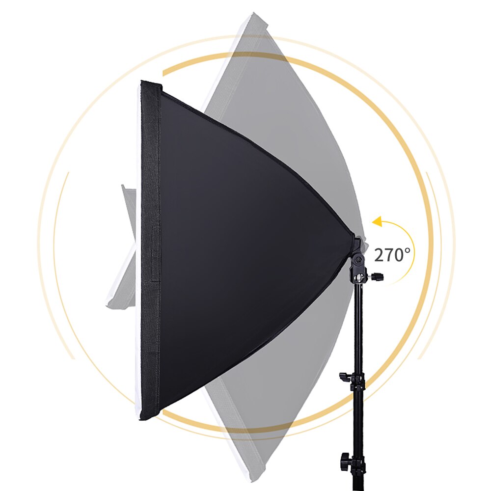 Photography Softbox For Photo Studio Light Box 50X70cm E27 Softbox Lighting Kit With 30W LED Bulb& Tripod