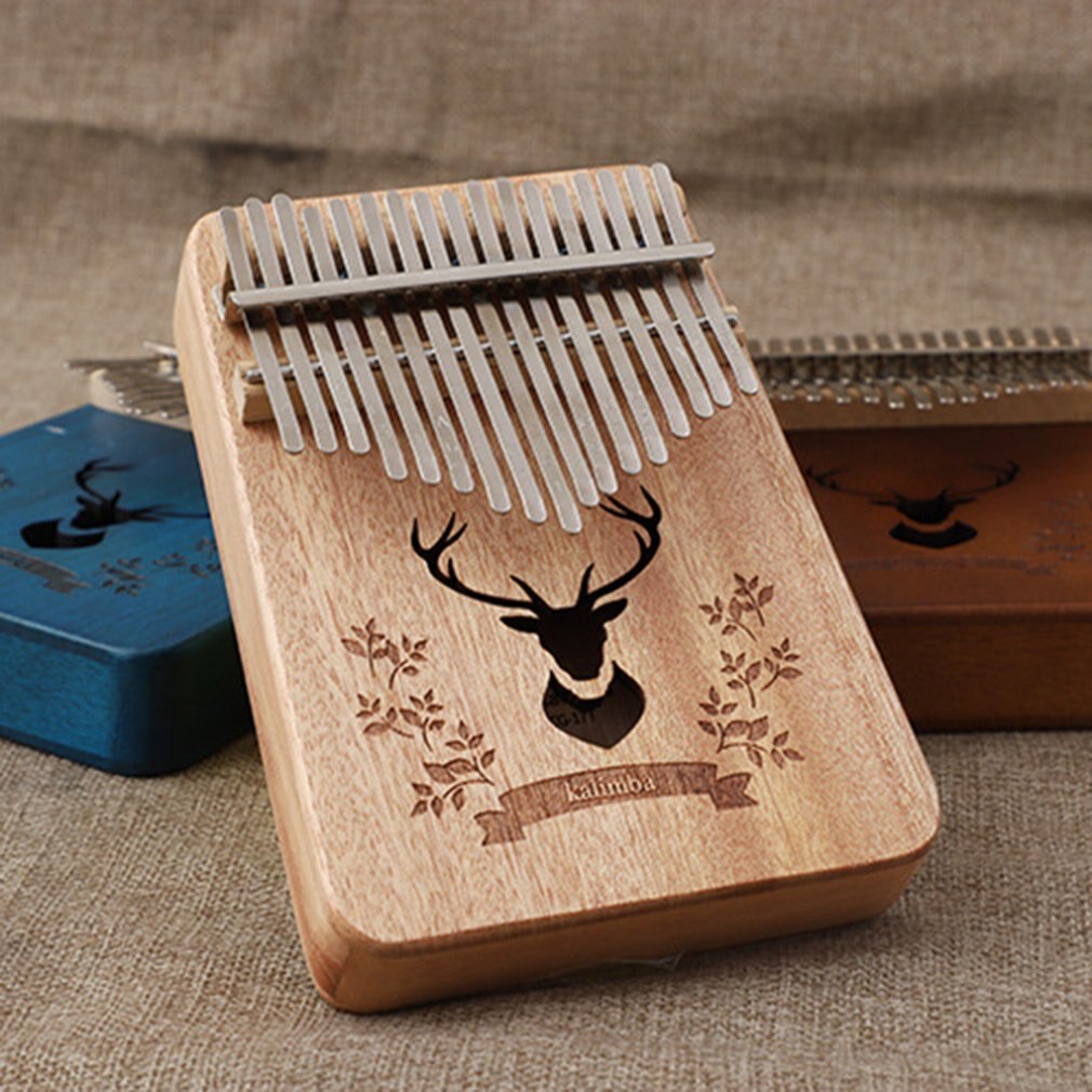 Thumb Piano Kalimba 17 Keys Peach Flower Core Package Clear And Melodious Sound Music Performance Cultivate Music Cells