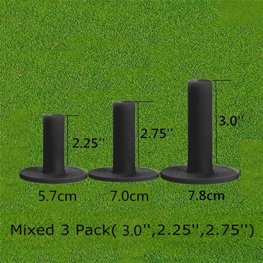 Golf Tees de goma 6 unids/set rango de conducción practica la ayuda de entrenamiento herramientas camiseta para aire libre deportes Durable titular negro golfista dedo diez