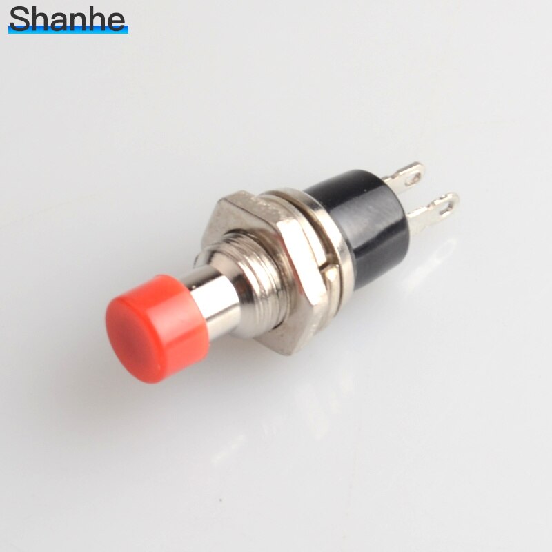 10pcs 7mm Momentary Push button Switch Press the reset switch Momentary On Off Push Button Micro Switch Normally Open NO: Red
