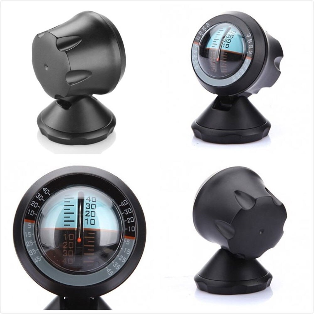 Inclinómetro Universal para coche, medidor de ángulo de cuatro ruedas, inclinómetro automático, medidor de pendiente, campo fuera de carretera, Rodante, negro