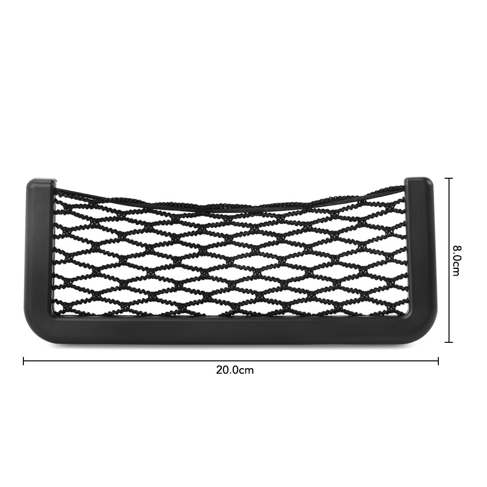 Universal Black Car Net Bag Phone Holder for renault arkana duster logan 2 kaptur sandero laguna 2 kangoo megan 3: 20 CM