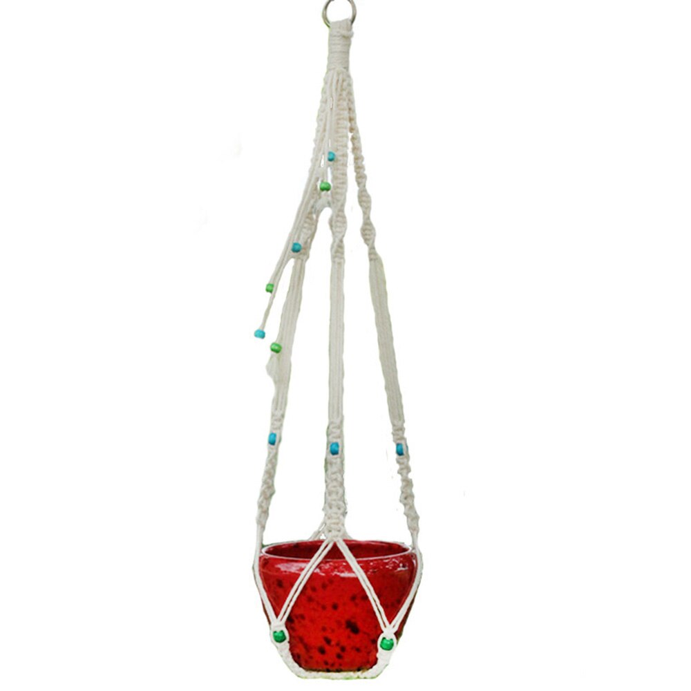Offres spéciales à la main macramé plante cintre fleur/pot cintre pour décoration murale jardin maison décorative panier de fleurs: D