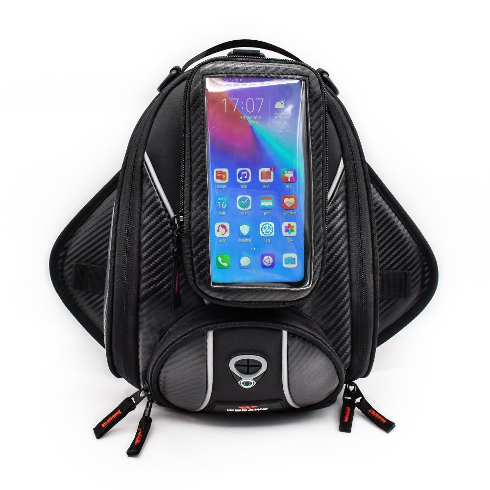 Wosawe Motorfiets Magnetische Tank Zakken Mobiele Telefoon Touch Gps Navigatie Tas Moto Motorbike Motocross Tassen Reizen Bagage: MB02