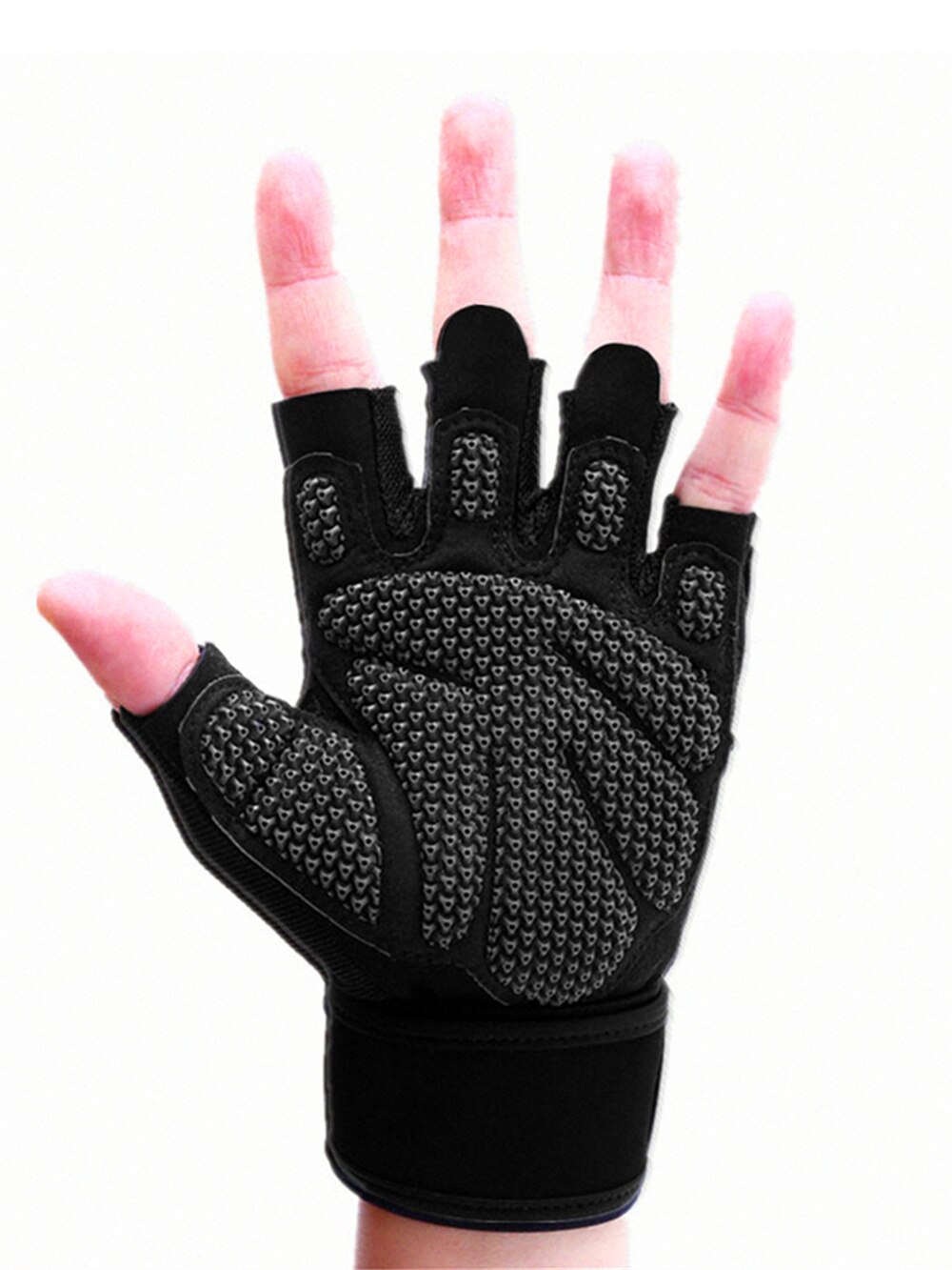 Guantes de gimnasio para levantamiento de pesas, mancuernas antideslizantes de silicona suave para culturismo, guantes de entrenamiento para Crossfit
