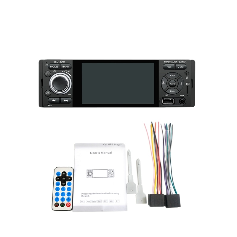 Autoradio 1 din bilradio jsd -3001 4.1 mp5 bilafspiller presseskærm bilstereo bluetooth 1 din auto radio: Default Title