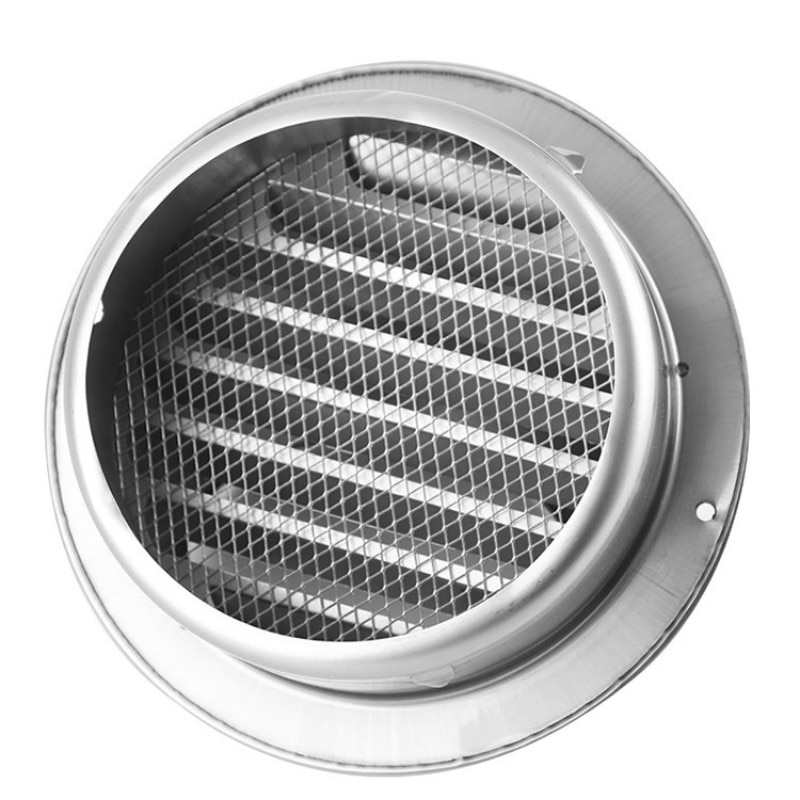 Outdoor Wall Mounted SUS304 Wall Air Vent Grille Cover Ducting Ventilation Exhaust Gas Outlet Round Air Vent Covers 60-150mm